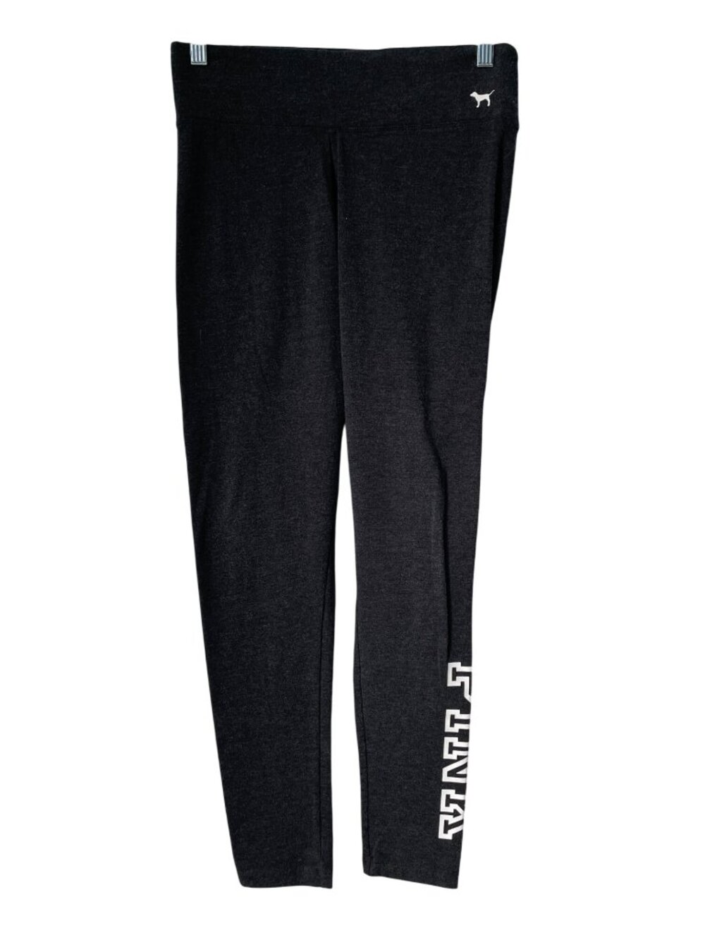 PINK Victoria's Secret Yoga Leggings Medium Charcoal Gray Athleisure Workout Gym